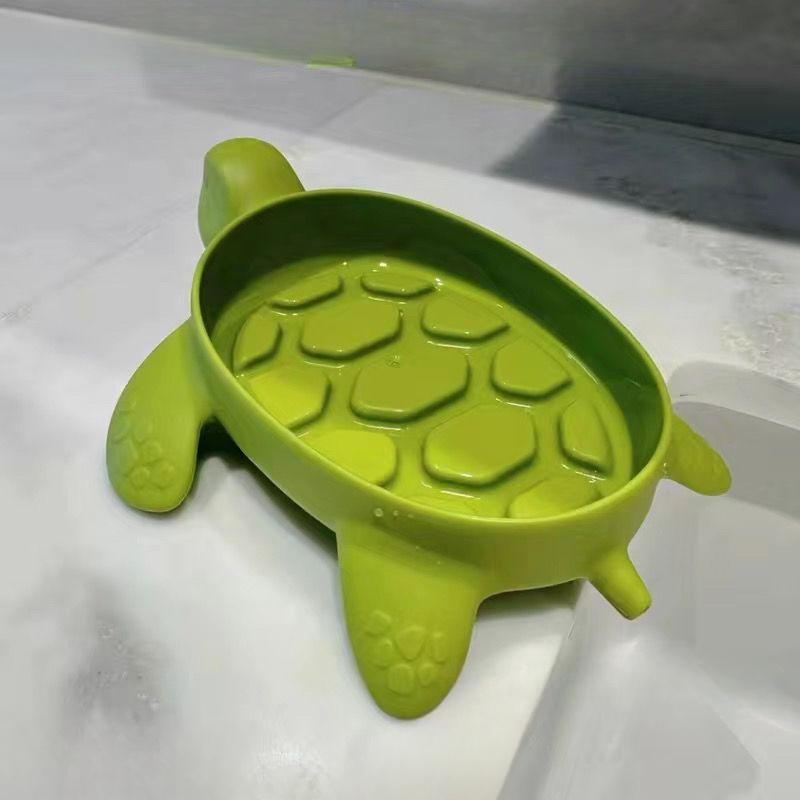 Turtle Soap Box Drain Soap Holder Box Bathroom Shower Soap Holder Sponge Storage Plate Tray Bathroom Supplies Bathroom Gadge