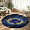 Parramatta Eels Printed Round Crystal Velvet Rug Soft Non Slip Floor Carpet For Bedroom Holiday Gift