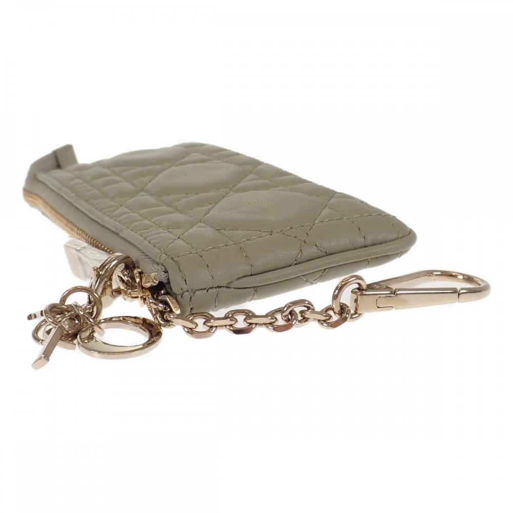 Dior Coin Case Sage Green Lambskin Women