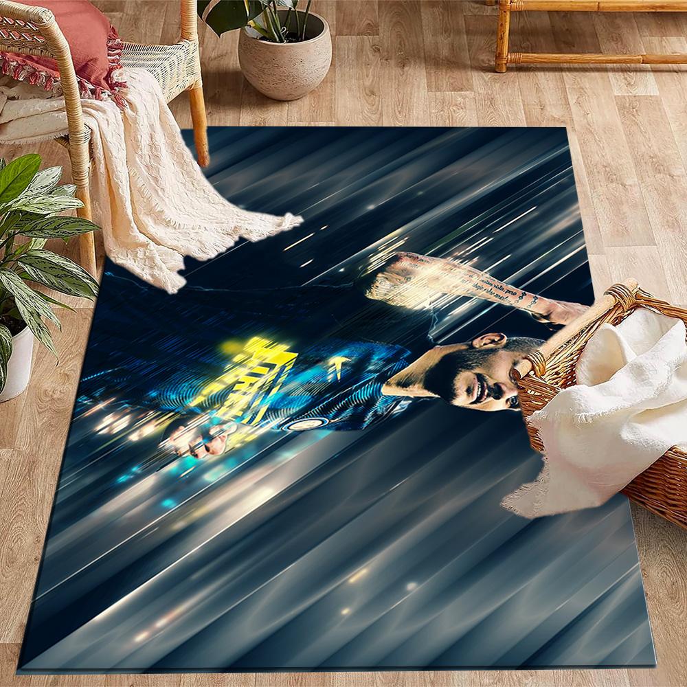 Argentina Football Player Carpet Suitable for Dining Room Bedrooms Entryway Game Room Anti-slip Rug Office Home Decor Gift for Festivals