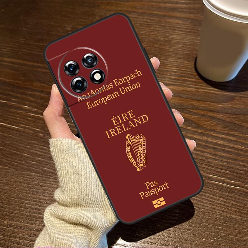Irish Passport Ireland Flag For OnePlus 15R 13 12 11 9 Pro 12R 13R 10T 13T Case For OnePlus Nord 5 CE 2 3 4 Lite N20 N30