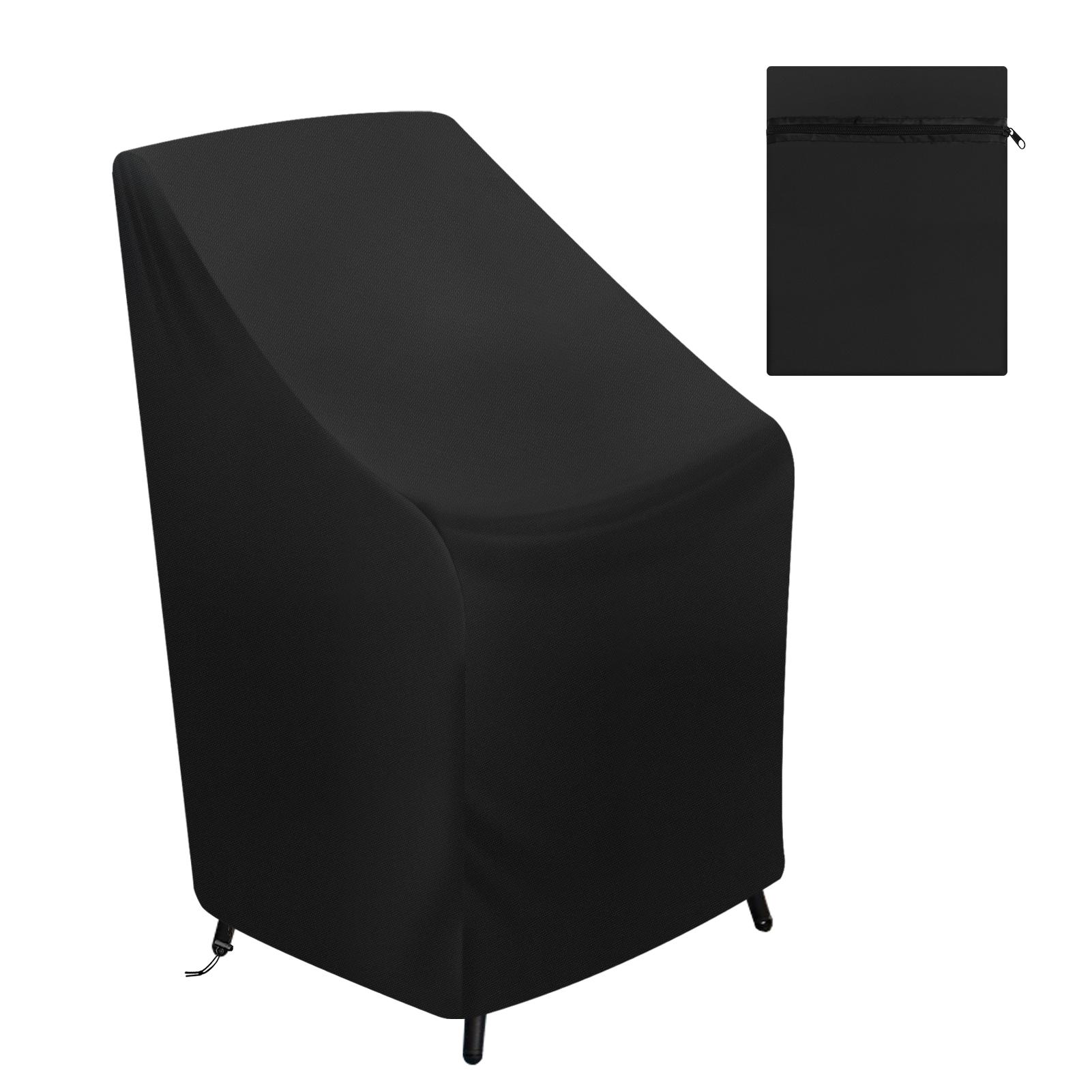 

Водонепроницаемые чехлы для садовых стульев Защита от УФ-лучей Ткань Оксфорд 210D Чехлы для уличных штабелируемых стульев Чехлы для стульев для патио Защита мебели 65x65x80x120cm