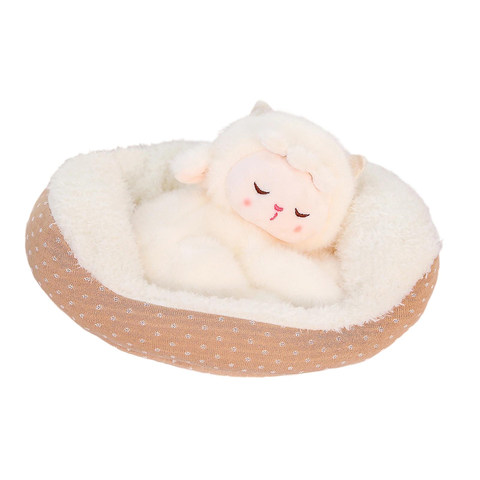 

Милі та чарівні м які іграшки-тваринки, повний набір з ліжечком для вихованця, заспокійливі та реалістичні м які ляльки One Size