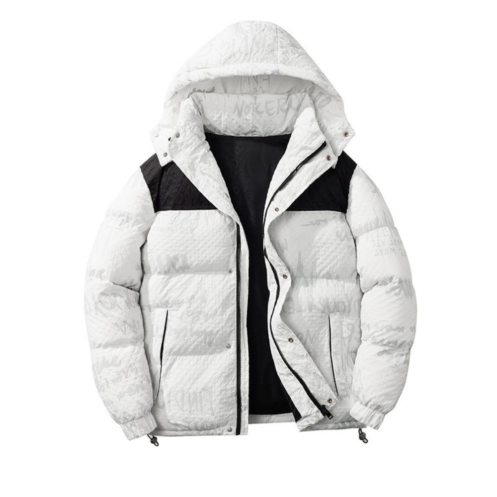 

Мужская куртка с хлопковой подкладкой простая, универсальная, ветрозащитная, теплая и утолщенная, с капюшоном для поездок на работу. M