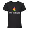 Free Fortnite Girls Rainbow Llama T-Shirt