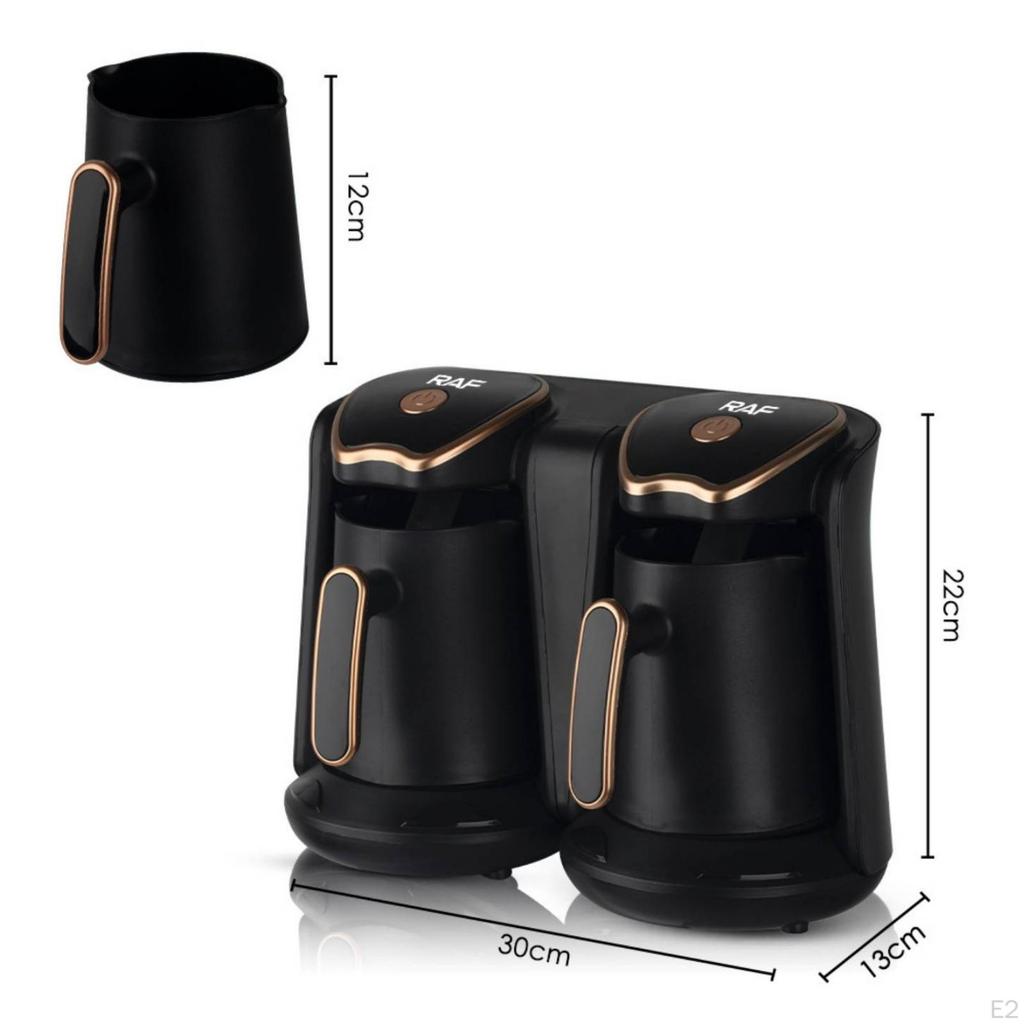 1200W Dvojitý hrnec Kapkový kávovar | Celková kapacita 1000 ml, Růžové ozdobné prvky, Elektrický