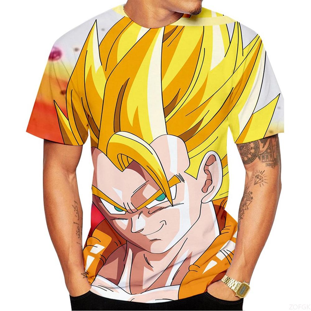 Summer Trendy Fashion Novel 3D Printed Anime Printed Pattern Comfortable Casual Short Sleeved T-shirt