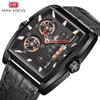 Watch Barrel Type Case Electromechanical Bicycle Men's Watch Genuine Leather Strap Men's Watch