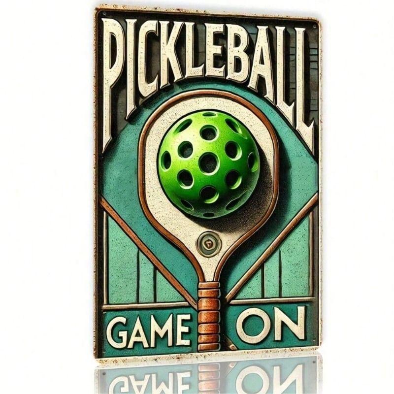 

Vintage Pickleball Metal Wall Sign 8x12 Inch Garage Decor Poster