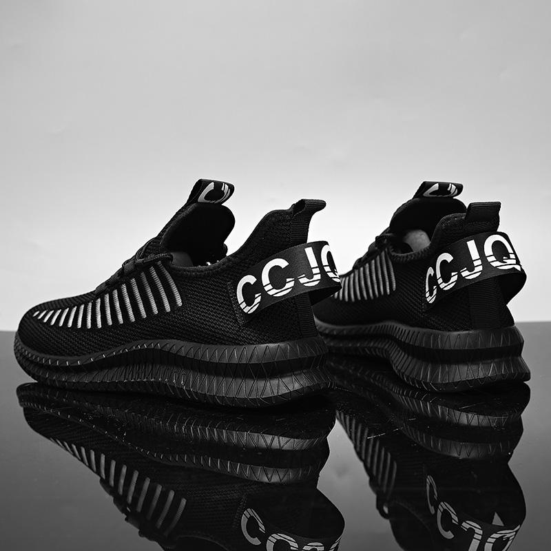 

Летняя мужская обувь, спортивная обувь, мужские кроссовки для бега, дышащая повседневная спортивная обувь большого размера 41 чёрный