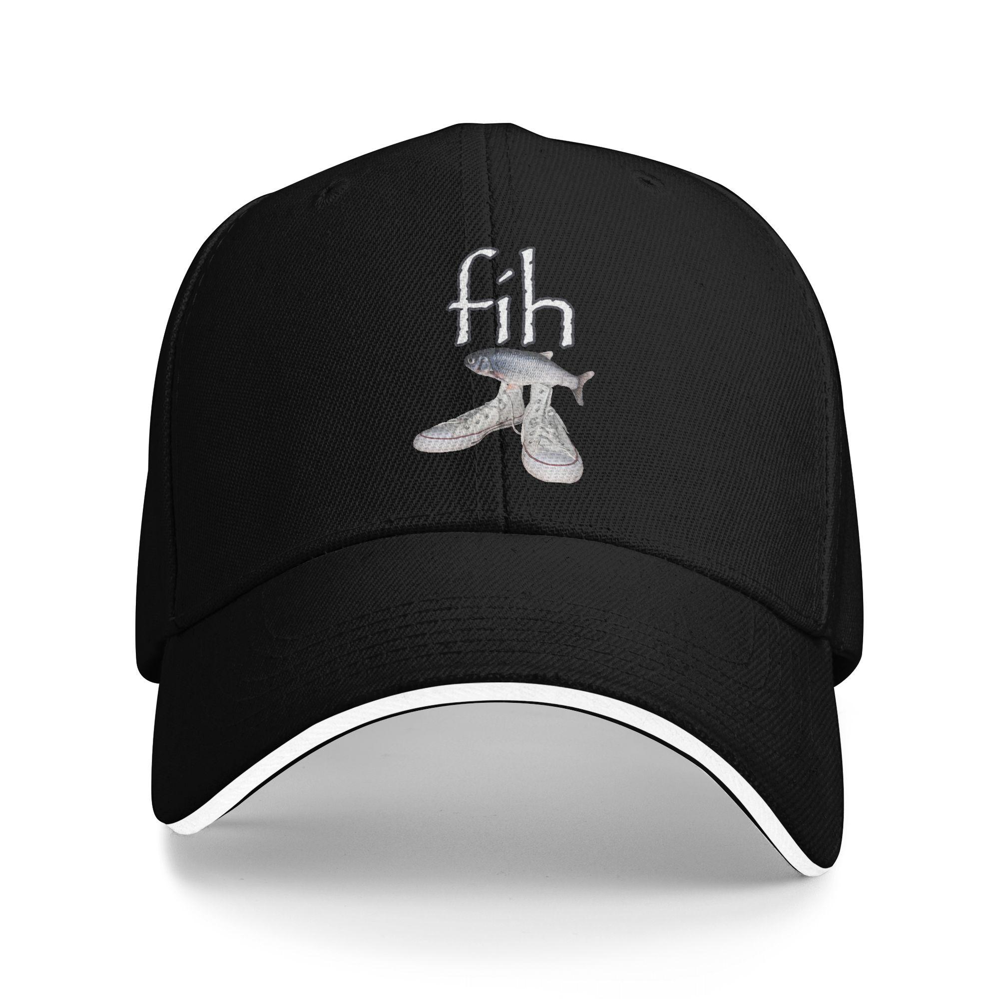 Fih Shoes Fish Funny Misspelled Fish Meme Fih Calling Humor Baseball Cap Casual Trucker Hat Summer Unisex Fishing Baseball Caps As Picture
