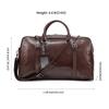 Men's Vegetable-Tanned Leather Sports and Travel Bag - Genuine Leather Business Handbag
