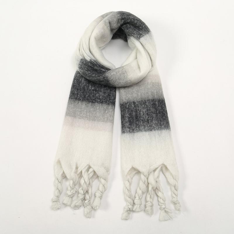 Winter Thick Pashmina Shawls Tassels Scarf Woman Warmer Scarves Fashion Long Wraps Cashmere Like Muffler Neckerchief Bandelet