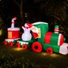 Inflatable Christmas Train Holiday with Santa Merry for Garden