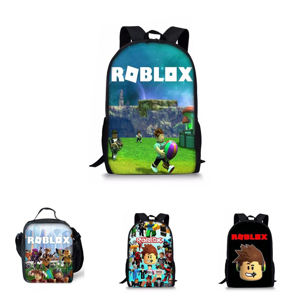 Plecak Roblox o dużej pojemności i z płynnie działającymi podwójnymi zamkami błyskawicznymi do szkoły i podróży