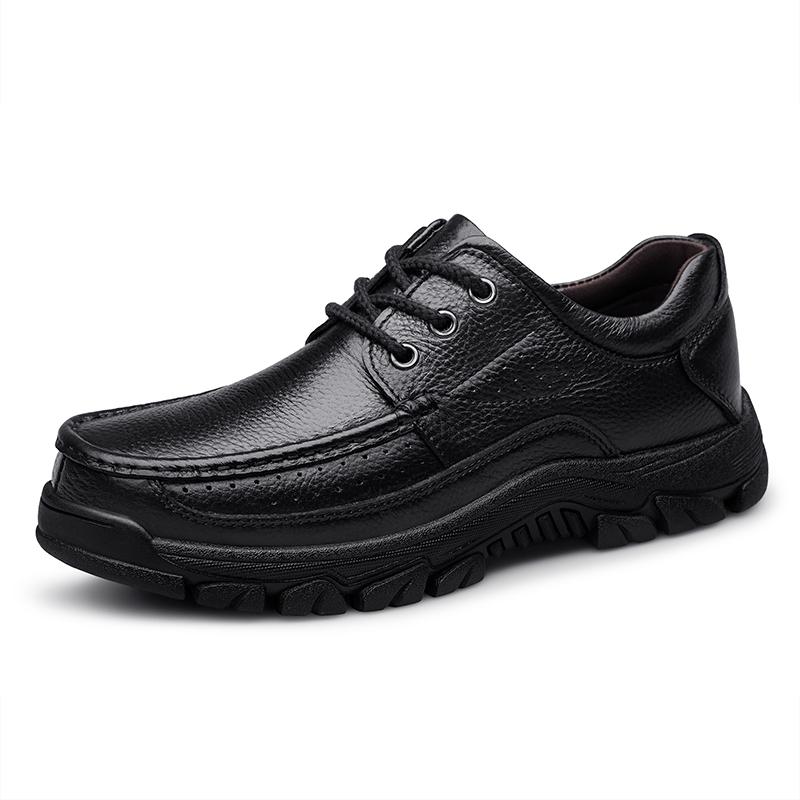Fashion Slip Resistent Luxury Man Leisure Hiking Shoes Genuine Leather Male Outdoor Shoes Fashion Driving Shoes Comfy Business Footwear