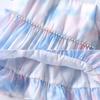 Girls Summer Princess Dress With Bow Puff Sleeves Elegant Kids Party Gown Fairy Children Formal Dress For Special Occasions