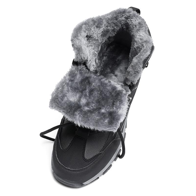 Northeast snow boots men's winter warm velvet thickened high-top outdoor cotton shoes waterproof and non-slip large size cotton boots