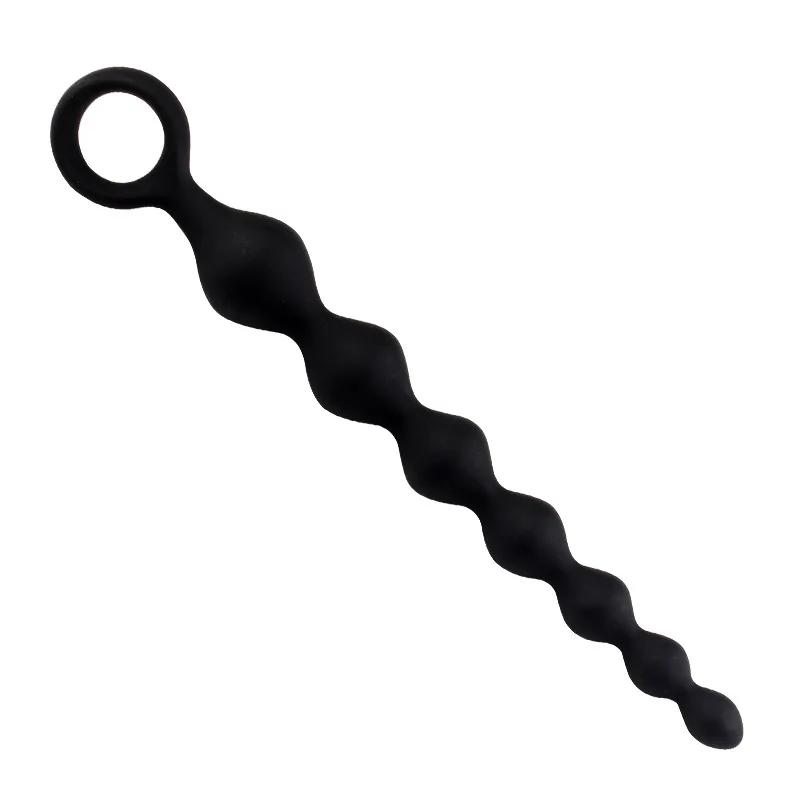 20CM Silicone Anal Beads - Prostate Stimulator Ball Butt Plug, 18+ Adult Sex Toy for Women Men Couples Gay, Erotic SM Flirt Tool