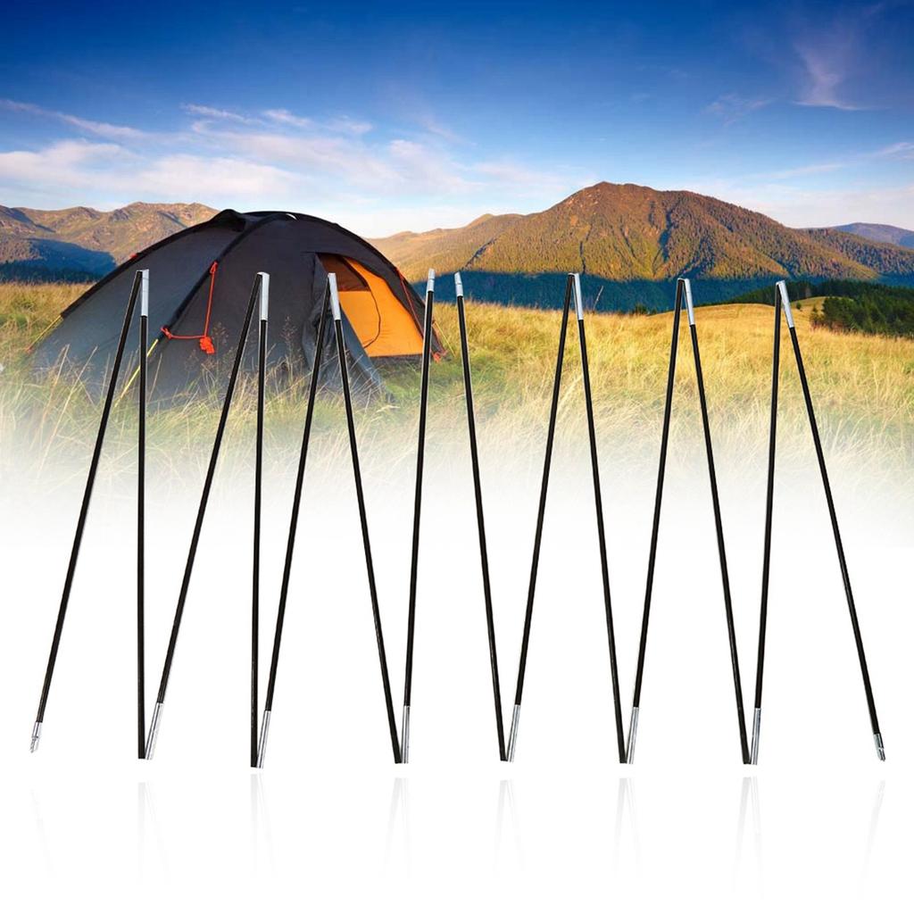 Folding Tent Pole Set, Outdoor Camping glass Pole, glass Pole Double Pole Support Frame Kit