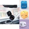 Plush Dice Party Pendant Soft Fluffy Car Decoration