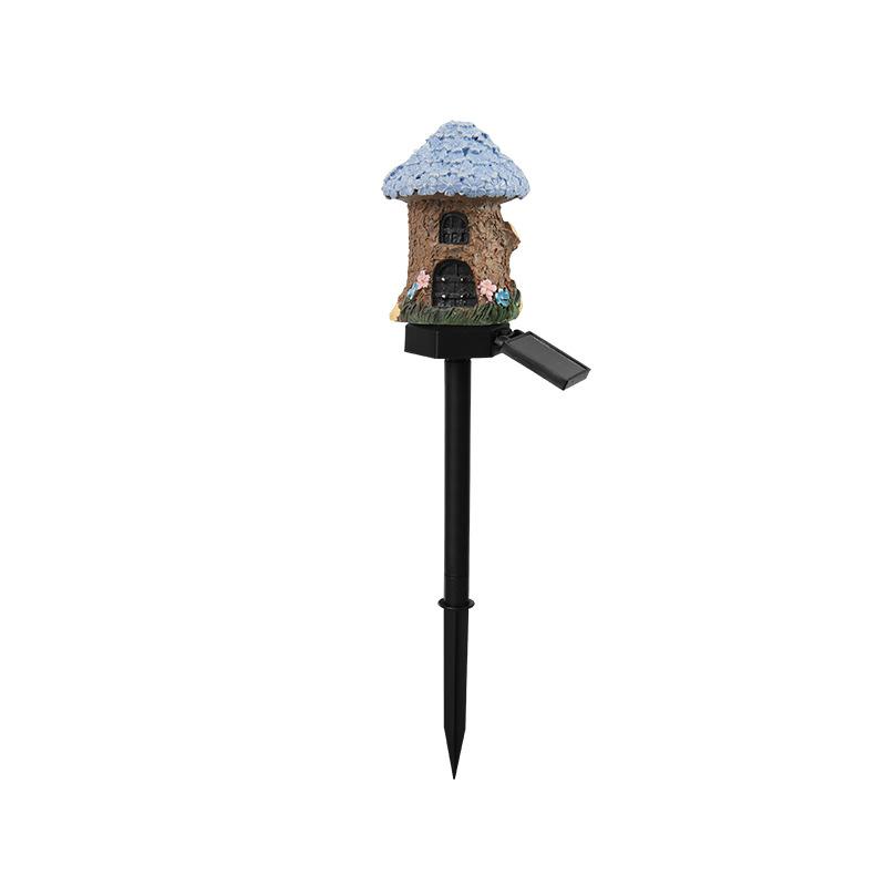 1Pc New Solar Resin Floor Plug Lamp Outdoor Garden Lamp Garden Atmosphere Decoration Landscape Arrangement Lawn Lamp