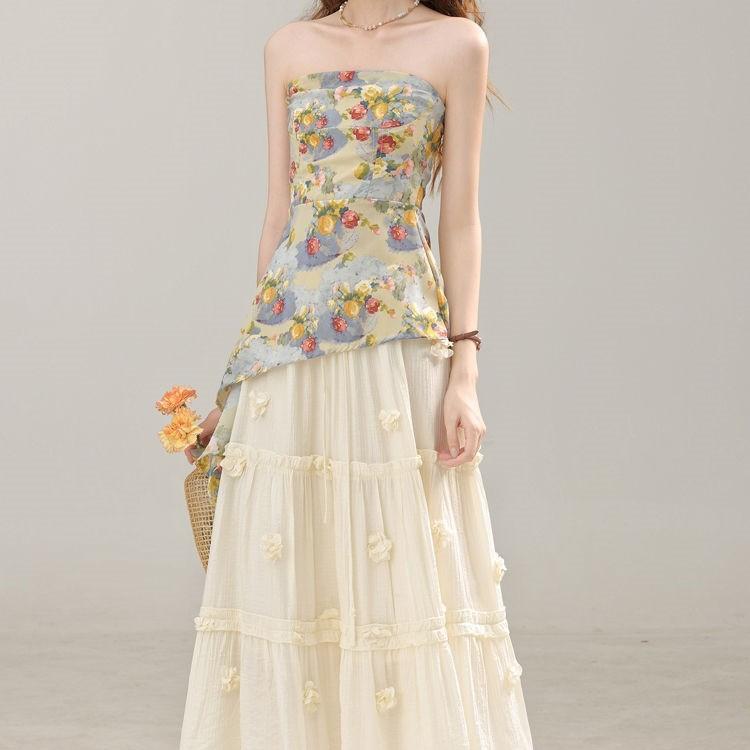 Floral Print Sleeveless Crop Top With Twisted Waist For Summer Casual Wear