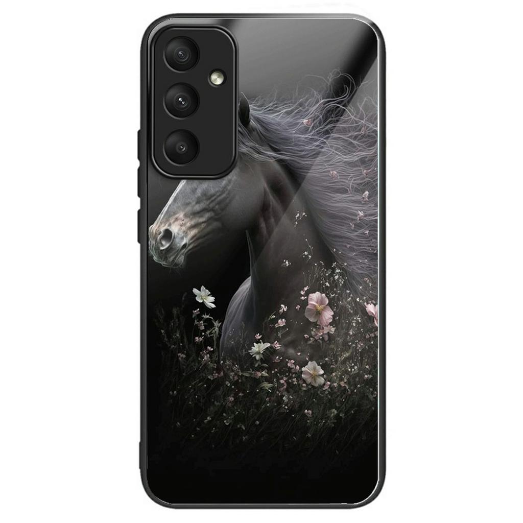 For Samsung Galaxy S25 Case Tempered Glass TPU Drop-Proof Phone Cover Pattern Printing