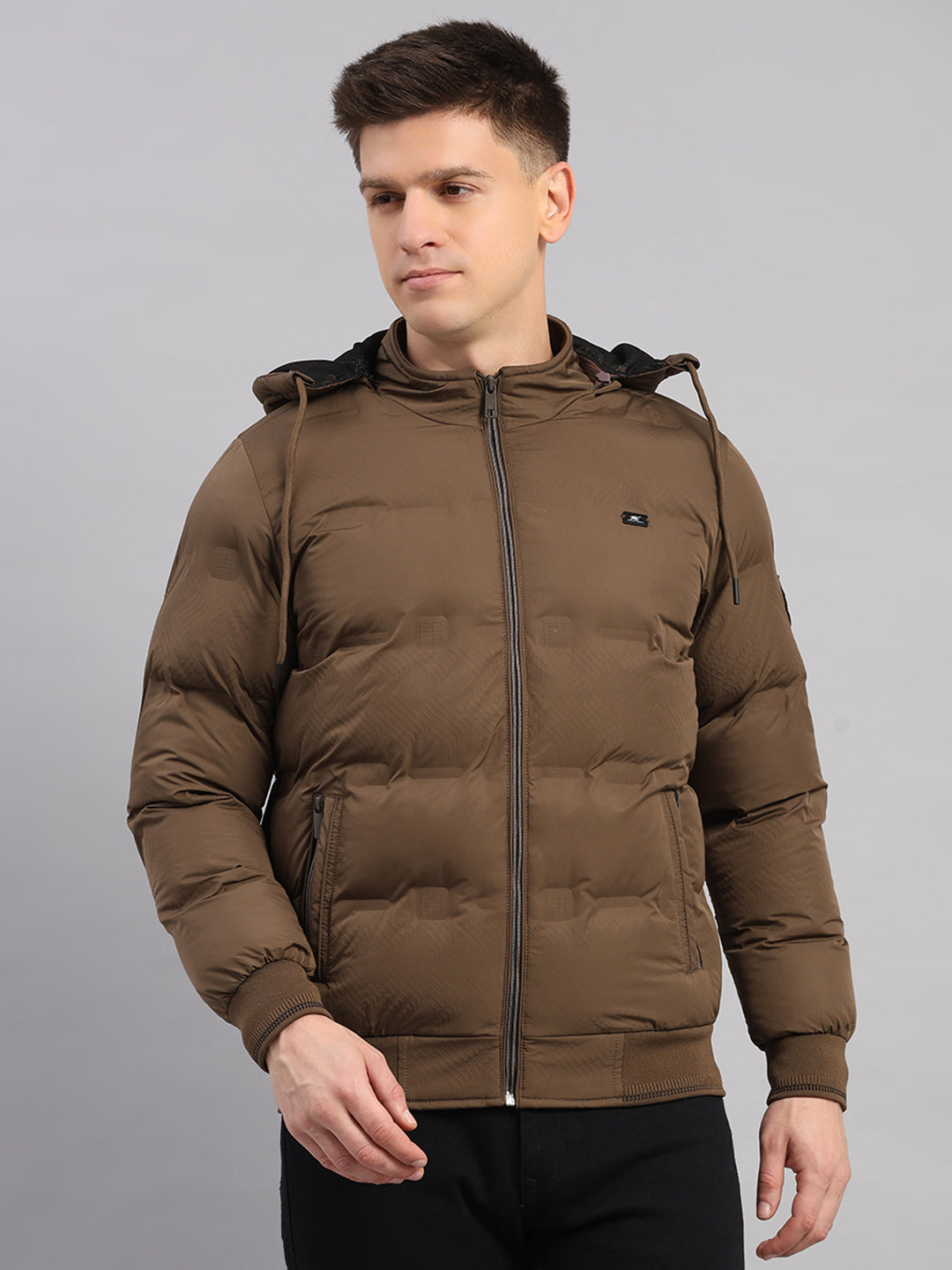 Monte Carlo Men Regular Fit Coffee Brown Jacket L