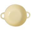 Cream Color Solid Color Ceramic Binaural Bowl Household Soup Bowl Tableware Bowl Binaural Yogurt Bowl Fruit Salad Bowl Noodle Bowl