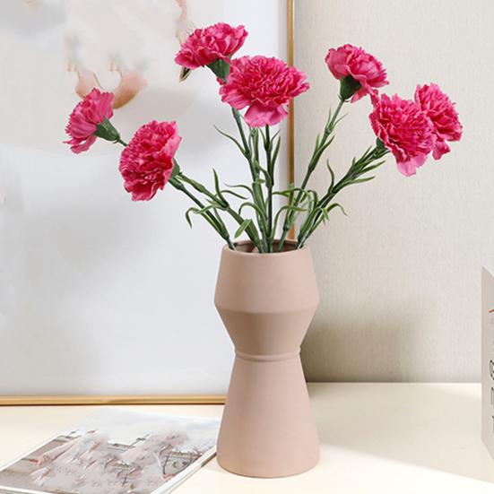 Artificial Carnation Realistic Fake Silk Flower Stem Wedding Party Indoor Outdoor Faux Flower Decoration Mother's Day Teachers' Day Gift