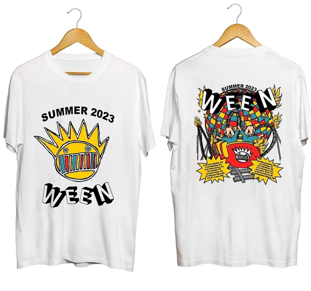 

Футболка унисекс с концертом рок-музыкальной группы Ween Summer Tour 2023