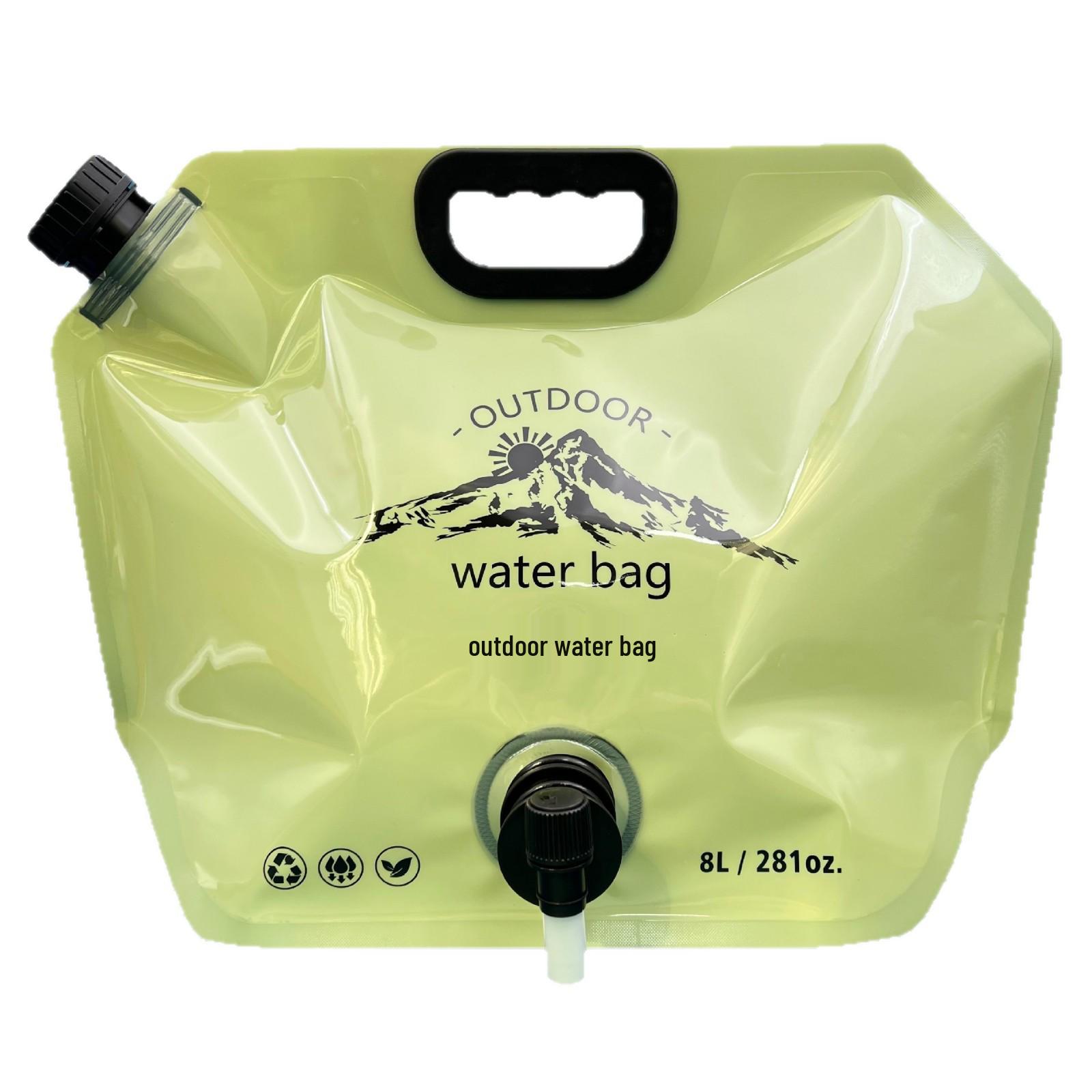 Portable 8L Foldable Water Storage Bag for Camping and Vehicle Use