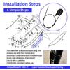 Control Cable for Lawn Mower, 17850-VG3-D01 Replacement Assembly, 48 In Direct Replacement Part with 2 Cable Ties for Routine Repair