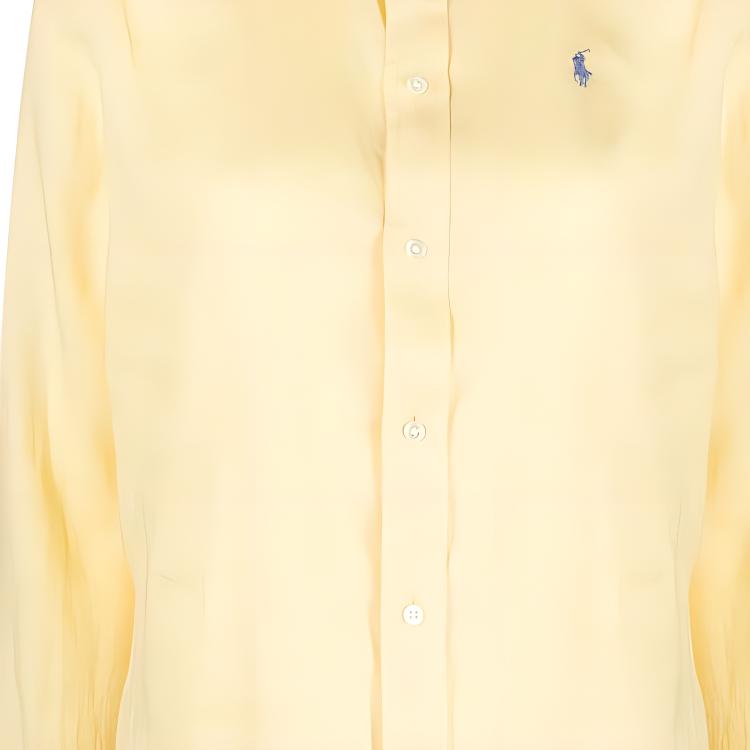 Polo Ralph Lauren Solid Color Casual Single-Breasted Long Sleeve Shirt Women shirts Yellow 211920516-004