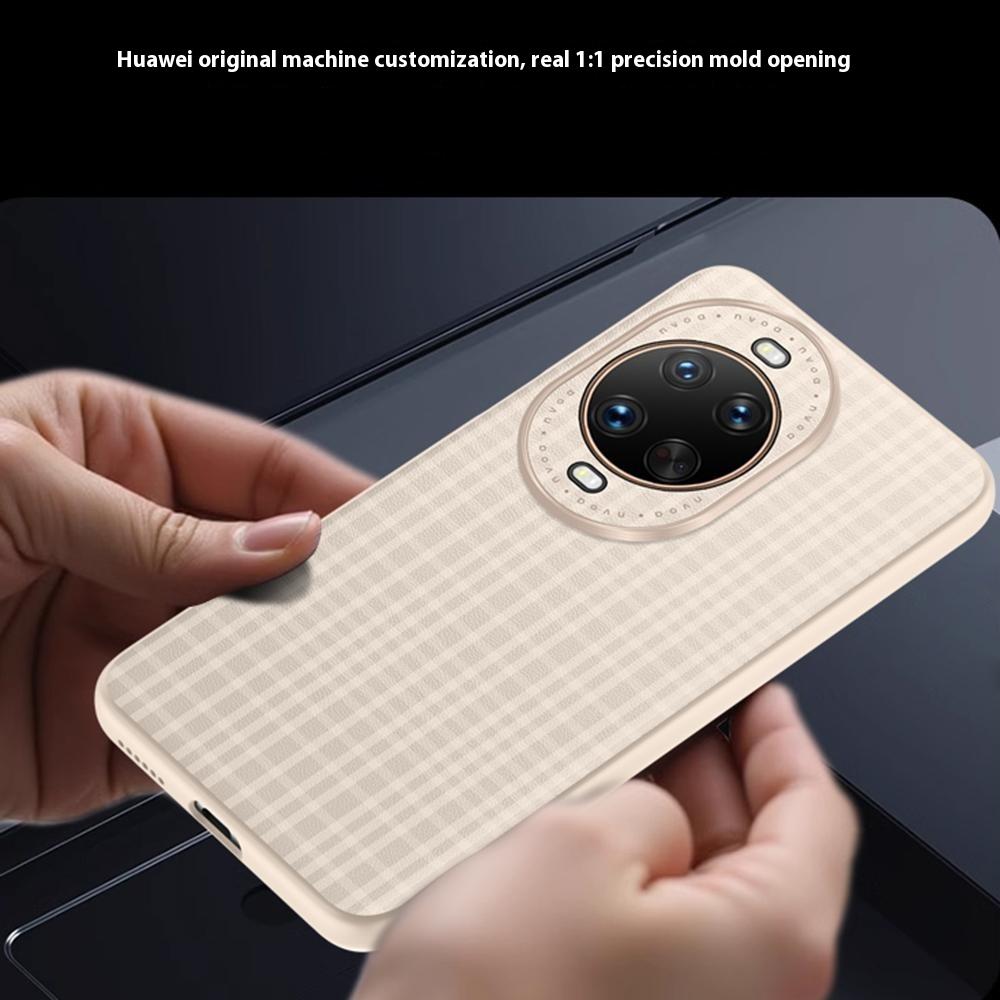 

For Huawei nova 14 Pro 5G Case Plaid Texture PU Leather+TPU Protective Phone Cover White