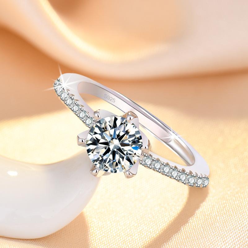 925 Silver Ring Fashion Sparkle AAA Zircon High Quality For Women Rings Wedding Fine Jewelry Accessories Party Gift
