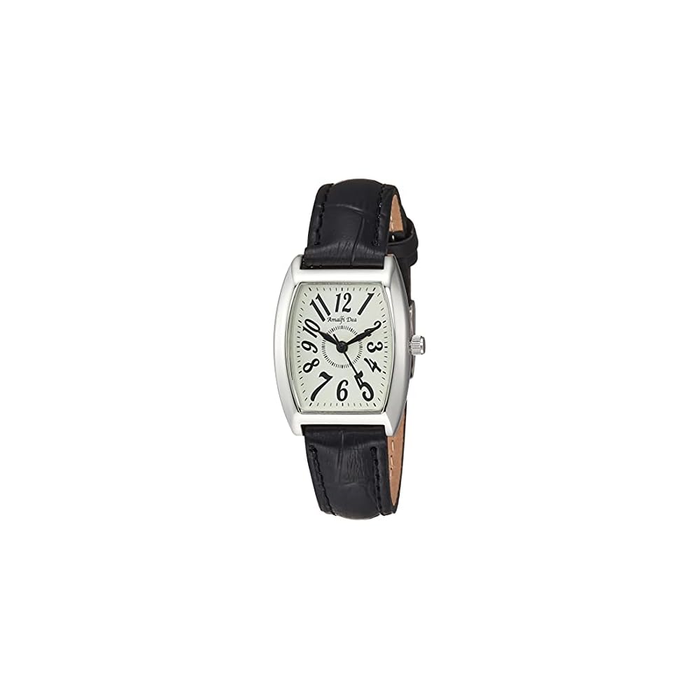 Arias Amalfi Dia Analog Women s Watch Waterproof White Dial Leather Strap Black WW20029A-177