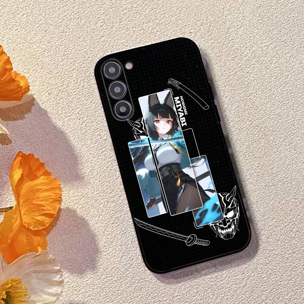 Game ZZZ Hoshimi Miyabi Phone Case Black Silicone Soft For Samsung Galaxy A73,A72,A71,A70,A53,A52,A51