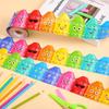 1Roll Self Adhesive Rainbow Pencil Edge Stickers Chalkboard Bulletin Board Border Paper 3Inch Border Classroom Decors