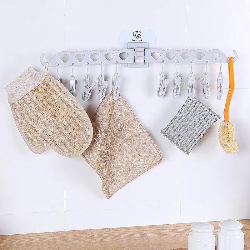 Clothes Rack Multi-clip Socks Clip Drying Rack Hook Clothes Support Household Underwear Baby Baby Multifunctional Storage Clip