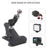 Universal 360 Rotatable Metal Clamp Base 17.4mm Ball Socket Strong Iron Clamping for Camera Phone Tablet Mounts