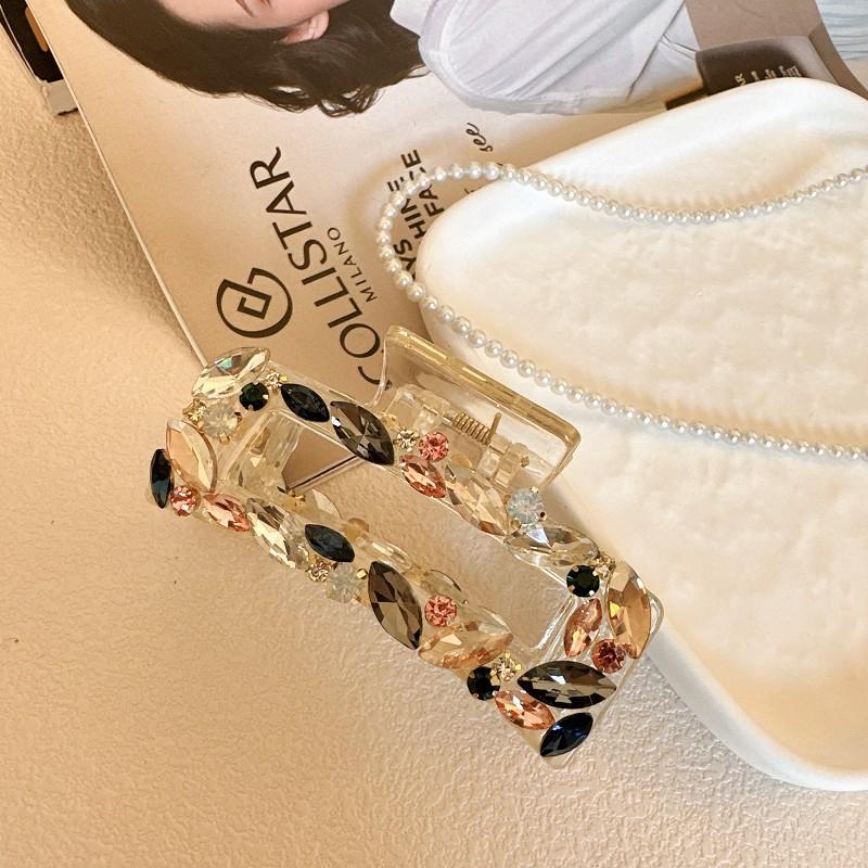 Quadratische Ultra-Glänzende High-End Voll-Diamant Haarspange, Große Haarklammer für Damen, Neuheiten