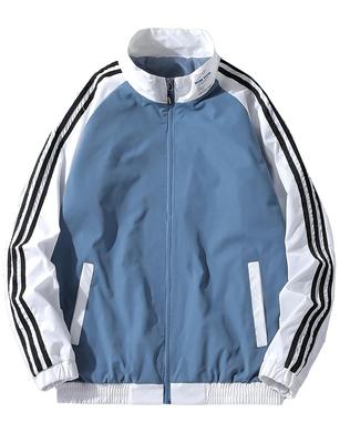 Butrends Lightweight Windproof Casual Plus Lightweight Outerwear for Spring and Casual Fall Size L Men's Jacket, Blouson, Sportswear, Stylish, Sizes,