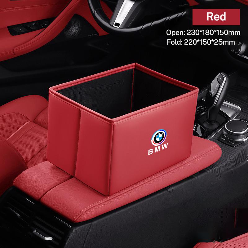 Multi-use Foldable Car Folding Trash Can Auto Garbage Bin Portable Storage Box For BMW 50th Anniversary 3 5 7 series E83 F16 E70 FY6