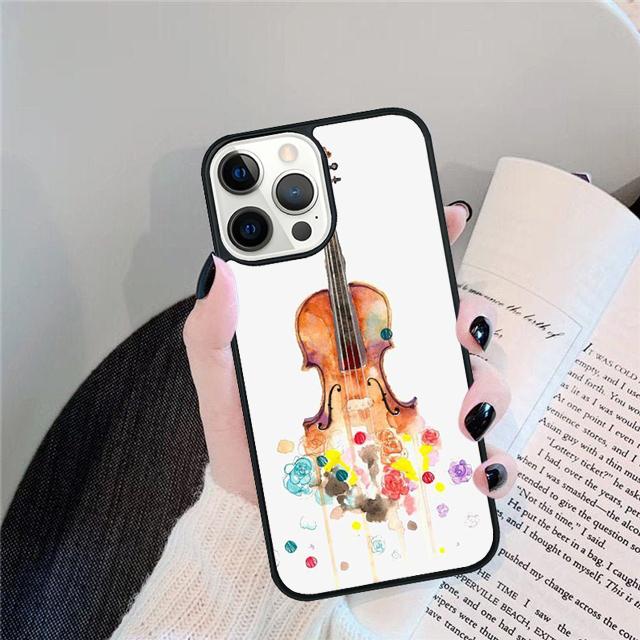 Musical Cello Violin Coque Shell For iPhone 17 Air 15 16 14 13 12 Pro Max 11 Pro Max Plus Phone Case Cover