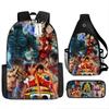 ONE PIECE Cartoon Animation Primary School Third or Fourth Grade Light Burden Reduction Primary and Secondary School Students Storage Bag Storage Bag