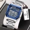 LIGE FOXBOX Top Brand Luxury Electronic Man Watch Fashion Simple Stainless Steel Casual Waterproof Luminous Date Watches for Men