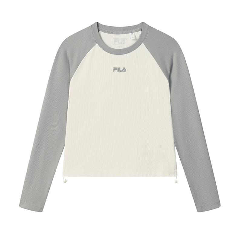 

FILA Оригинальная Модная Повседневная Универсальная Художественная Дышащая Легкая Футболка с Коротким Рукавом и Цветными Блоками, Женские Топы F11W539204FIV L