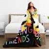 Warm Blanket Girls Boys Picnic Smiling Friends Pim And Charlie Bedding Throws Flannel Bedspread For Bedroom Sofa Bed Cover